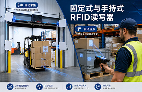 固定式RFID读写器与手持式RFID读写器在工业仓储中的应用对比